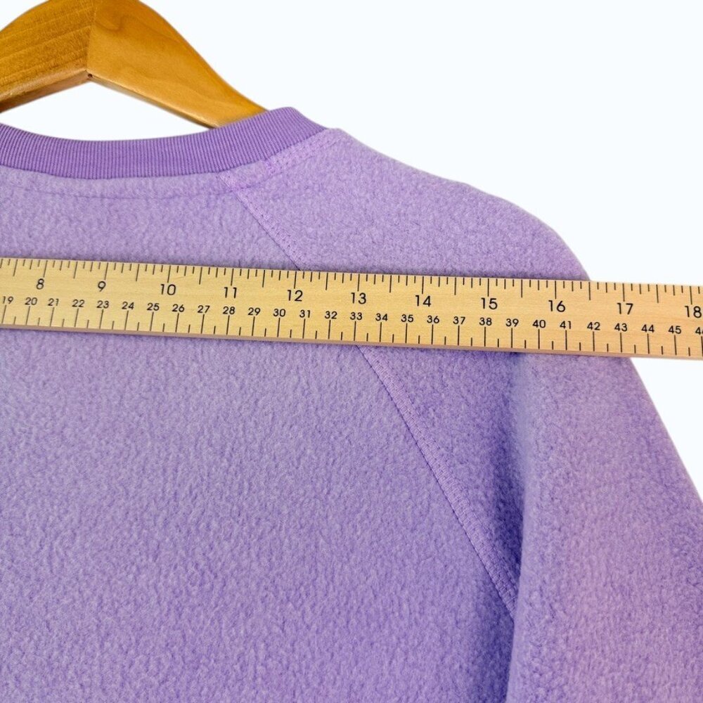 Purple Fleece Sweatshirt Women M Crewneck Cozy Soft Athleisure Pullover - Picture 4 of 10